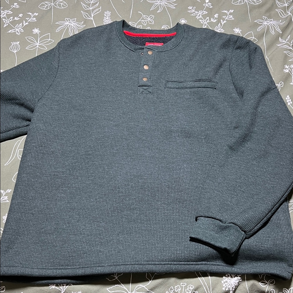 NWT!! Coleman Forest Green Long Sleeve Henley